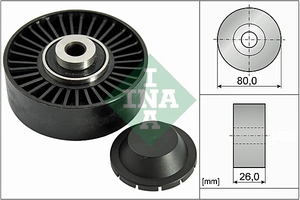 Deflection/Guide Pulley, V-ribbed belt